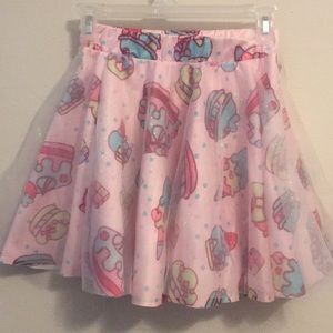 Pastel Kawaii Glitter Circle Skirt